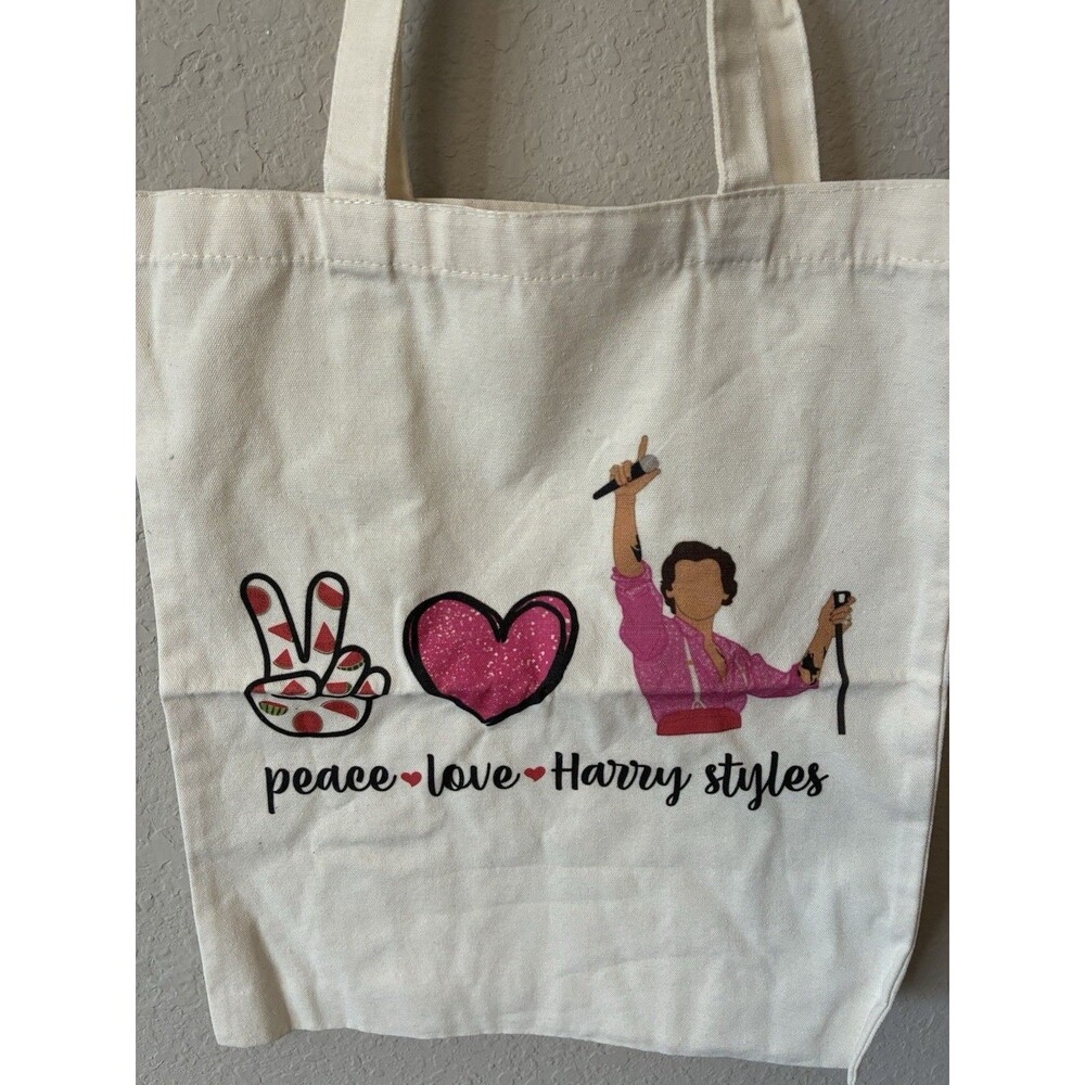 Harry Styles Canvas Tote Bag New Unbranded Peace Love Harry Styles